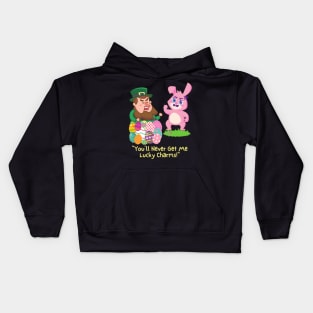 Easter Bunny fights Leprechaun Kids Hoodie